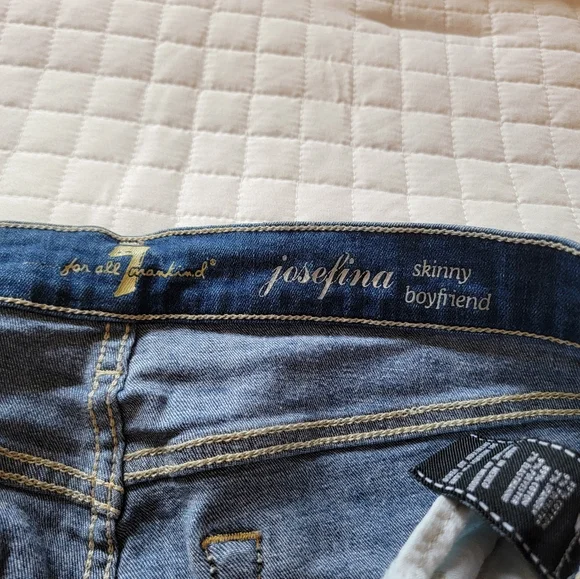 7 For All Mankind Josephina Distressed Jeans - Picture 4 of 5